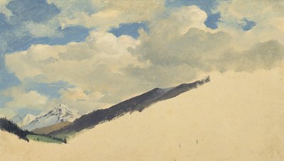 Study of Clouds with Mountain Tops, 1830 by Jacob Gensler